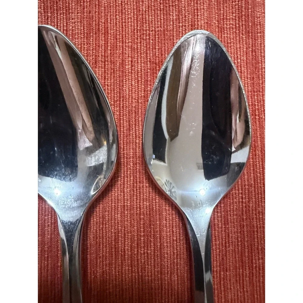 Ekco Eterna Corsair Oval‎ Soup Spoons Set 4 Stainless Flatware 7.5